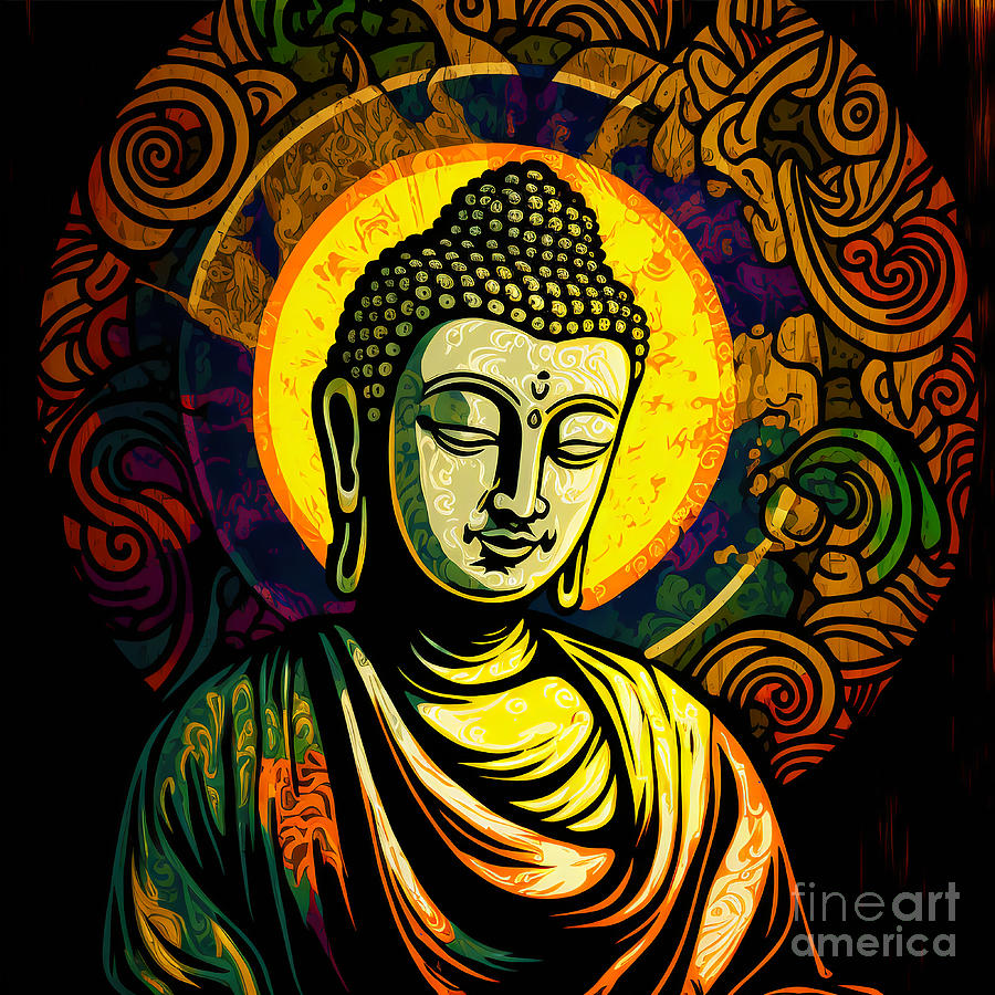 Illuminated Journey of BUDDHA Digital Art by Pranit B - Pixels