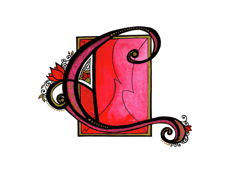 Illuminated Letter C Drawing