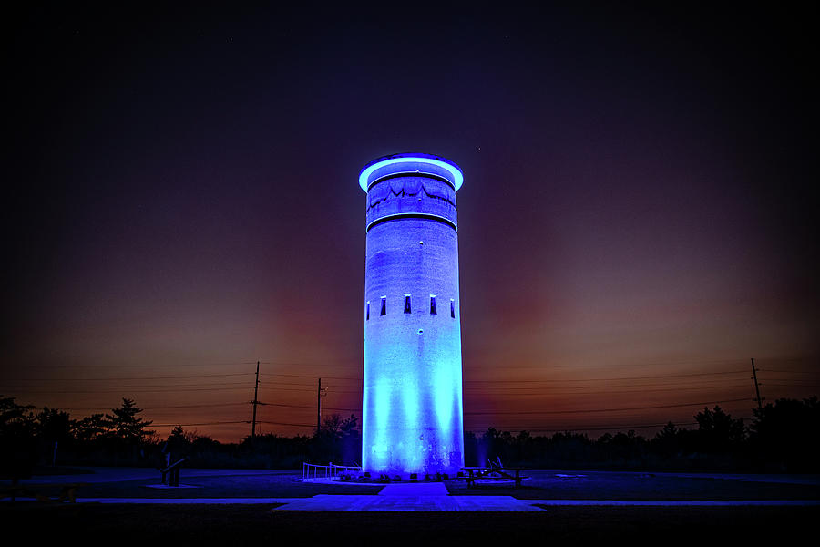 Illuminated WWII Tower 3 Photograph by Rose Guinther