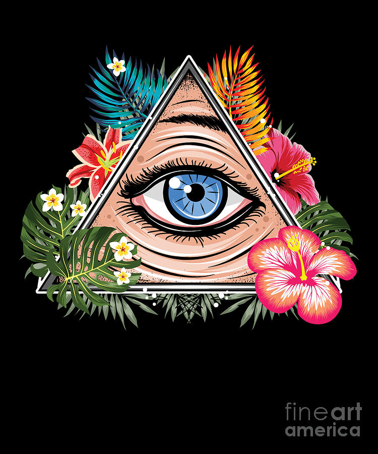 Illuminati Symbol Floral Masonic Triangle Conspiracy Gift Digital Art by  Thomas Larch - Pixels