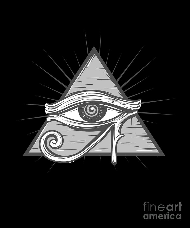 Illuminati Triangle Masonic Symbol Conspiracy Gift Digital Art by ...