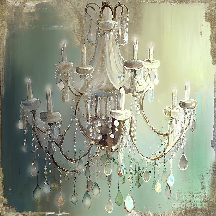 Chandelier Painting - Illumine by Mindy Sommers
