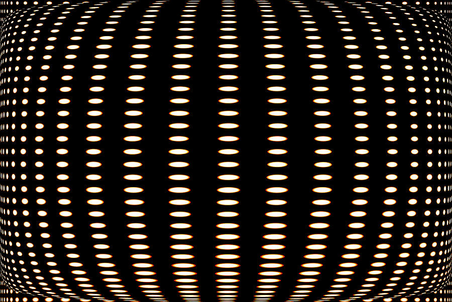 Illusive spherical 3D effect oval background Photograph by Severija Kirilovaite