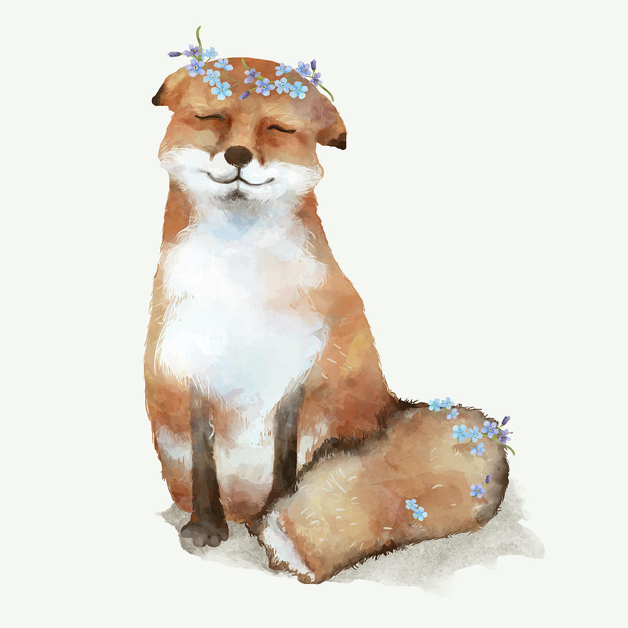 baby fox drawings