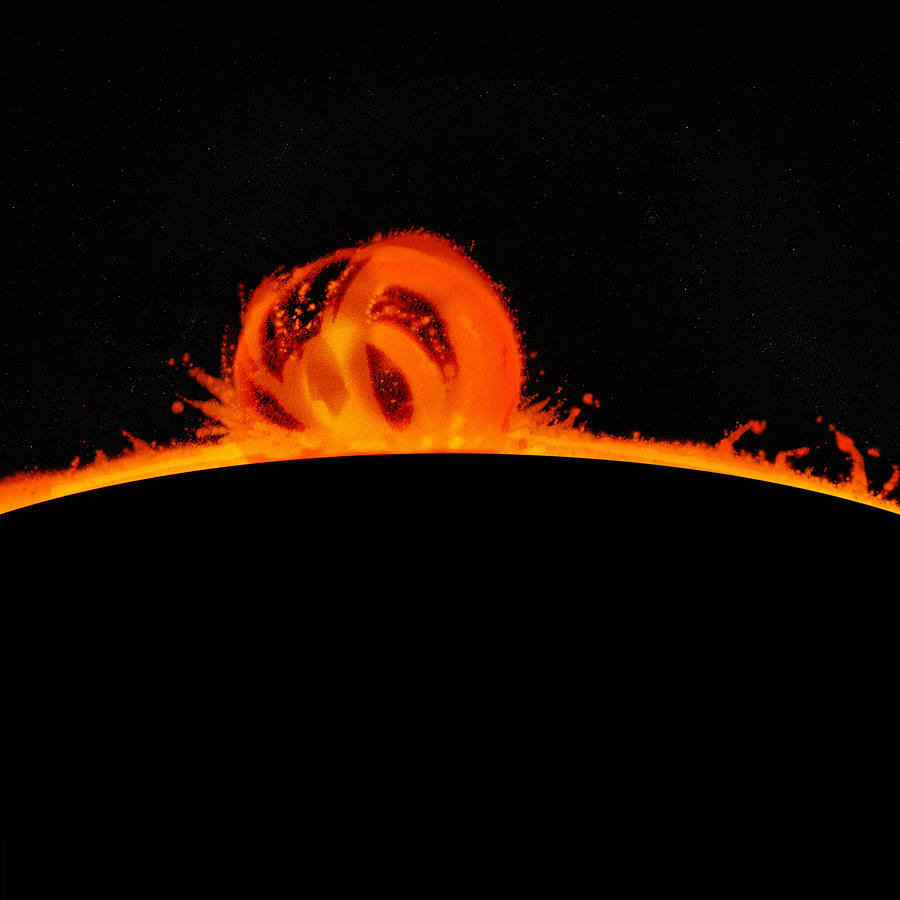 Illustration of a Solar Flare Drawing by Photodisc
