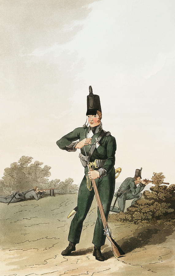 Illustration of North York militia from The Costume of Yorkshire