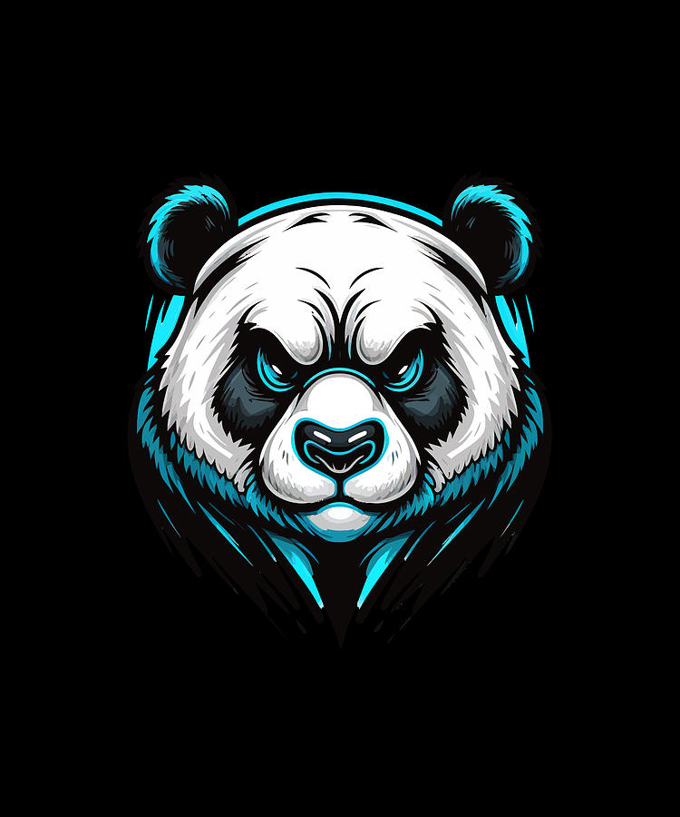 Illustration Panda Face Digital Art by Joseph Duncan - Fine Art America