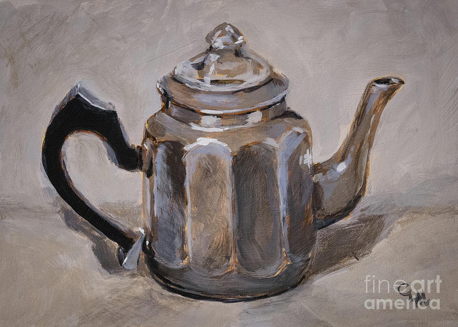 Im a Little Tea Pot II Painting by Cheryl McClure