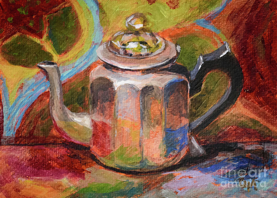 Im a Little Teapot IV Painting by Cheryl McClure