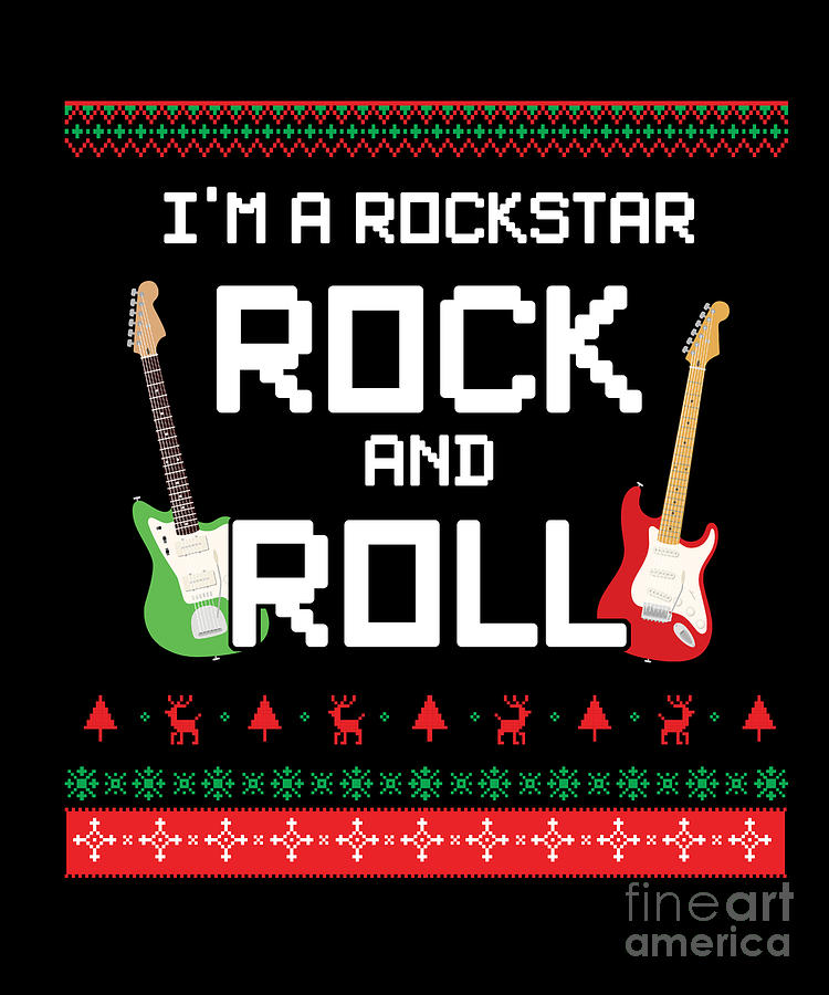 Im A Rock Star Christmas Guitar Bassist Musicians Bands Guitarists ...