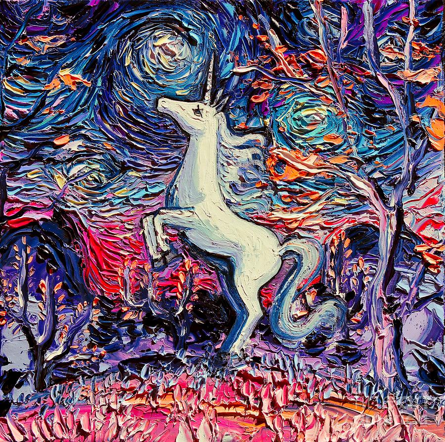 Unicorn Painting - Im Alive by Aja Trier
