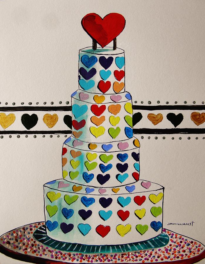 Im in Love Cake Painting by John Williams
