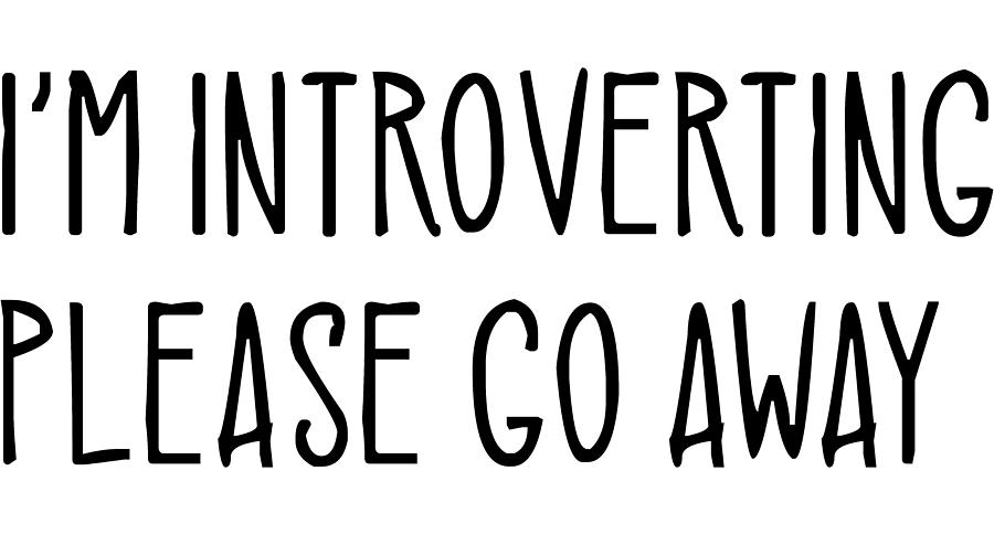 Im Introverting Please Go Away Funny Digital Art by Sweet Birdie Studio ...