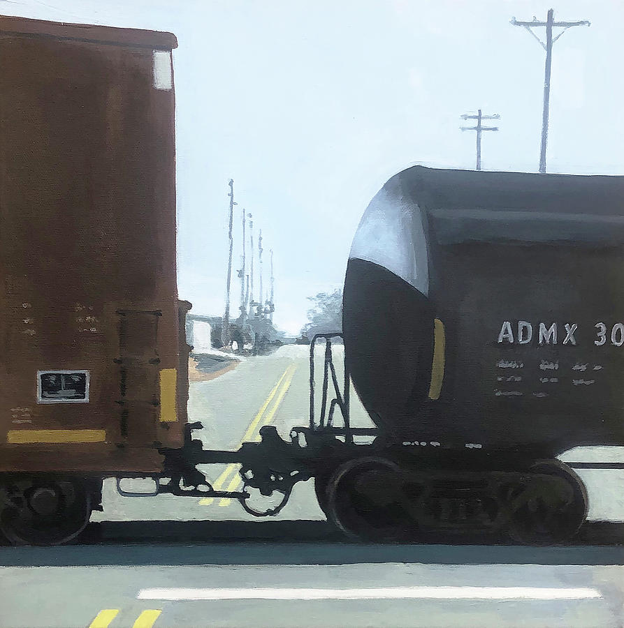 Train Painting - Im Just Witning On A Train by Jeffrey Bess