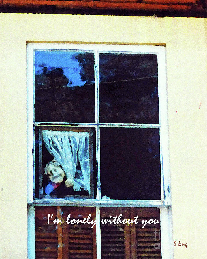 Im Lonely Without You Card Mixed Media by Sharon Williams Eng