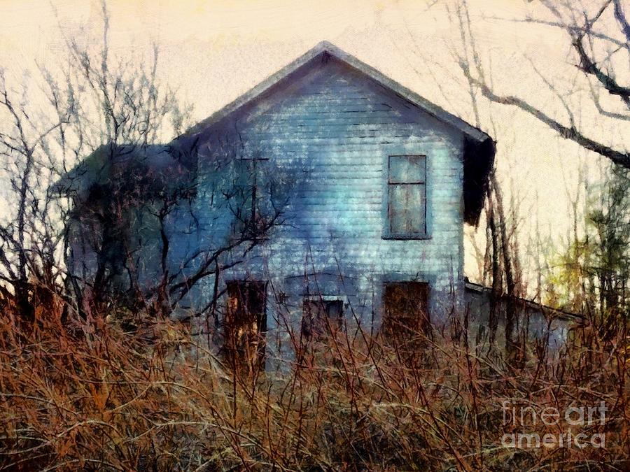 Im not home right now, please leave a message - abandoned farmhouse Photograph by Janine Riley