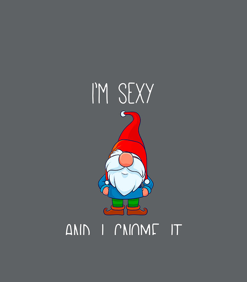 Im Sexy And I Gnome It Funny Garden Gnomes Men Women Digital Art By Johnam Ameli Fine Art America