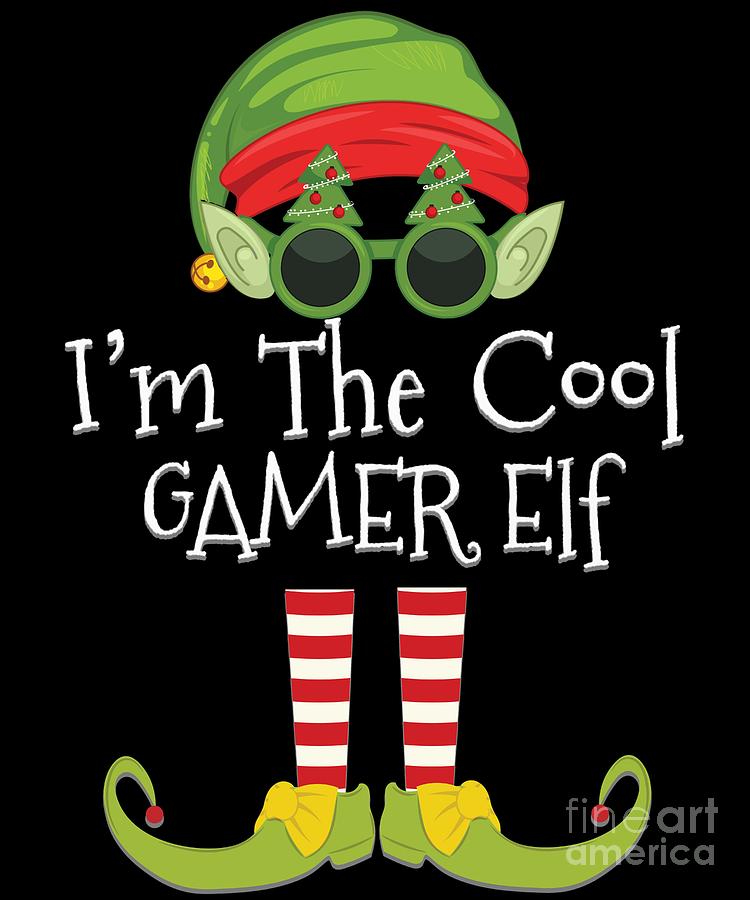 Elf Digital Art - Im The Cool Gamer Elf by Jose O