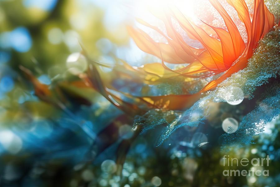 Nature Painting - Image Of Natural Abstract Background Closeup by N Akkash
