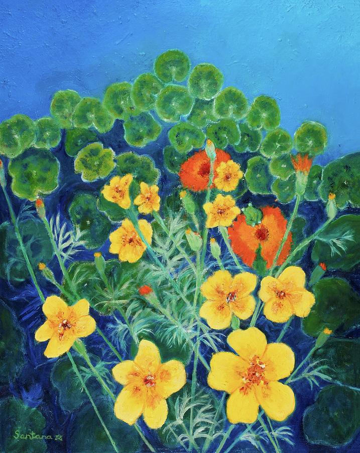 Imaginary Flowers Painting by Santana Star