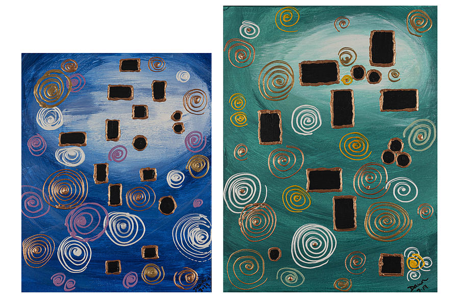 Imaginary Things I and II Painting by Dawn Wayand - Pixels