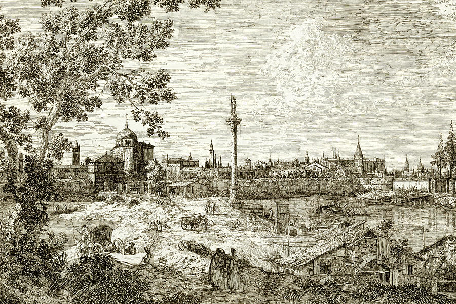 Imaginary View of Padua, 1741-1744 Relief by Canaletto