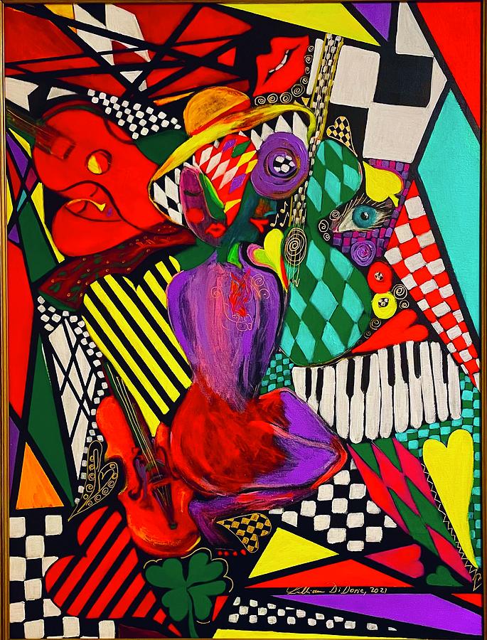 Imagine 8- Purple Lady Painting by Lilliana Didovic
