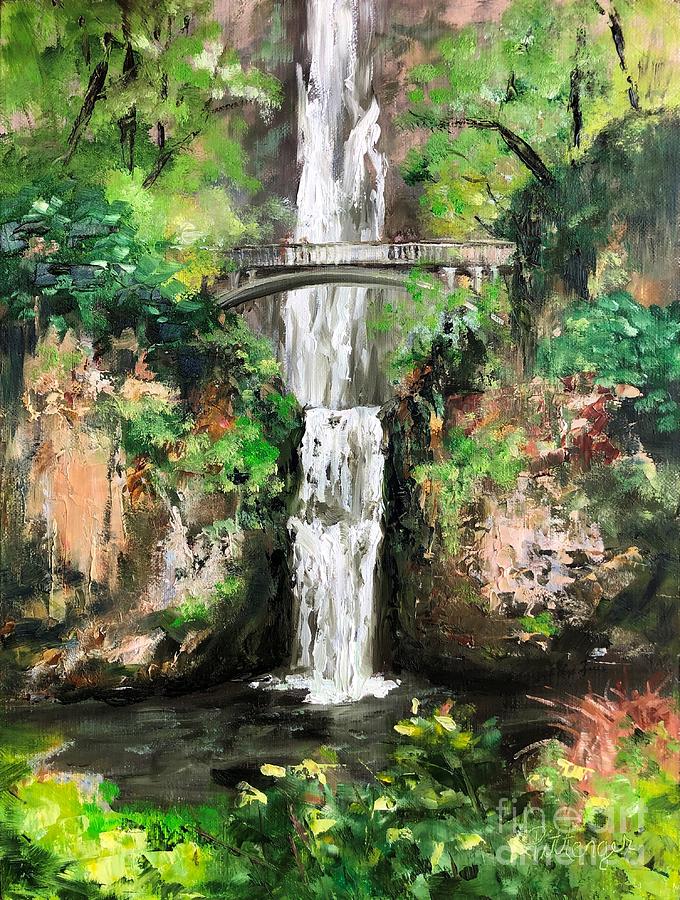 Waterfall Painting - Imagined Realities by Lori Pittenger