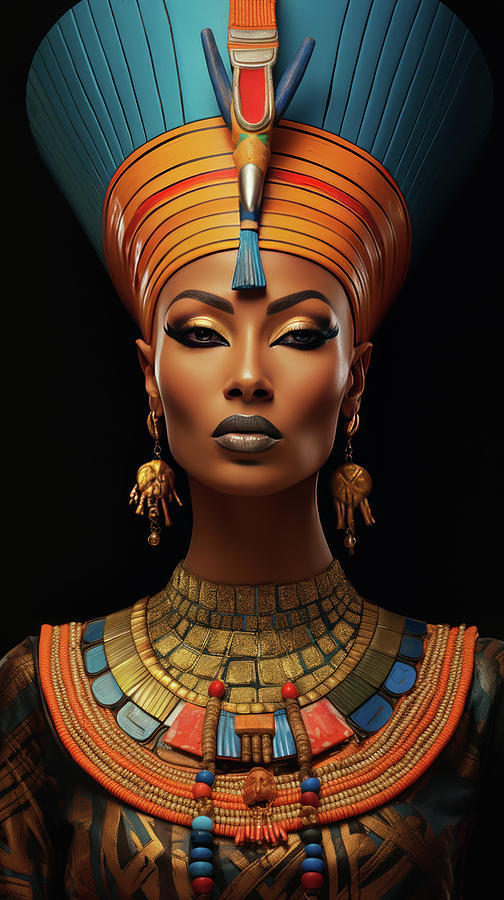 Iman as Queen Nefertiti Digital Art by Jeff Stanford - Fine Art America