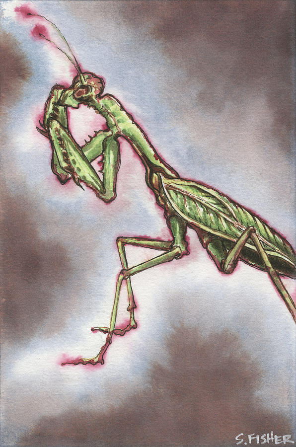 Atomic Mantis Painting by Samantha Fisher