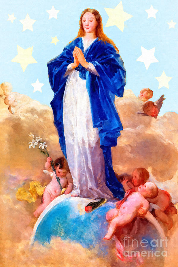Immaculate Conception in Blue Photograph by Munir Alawi
