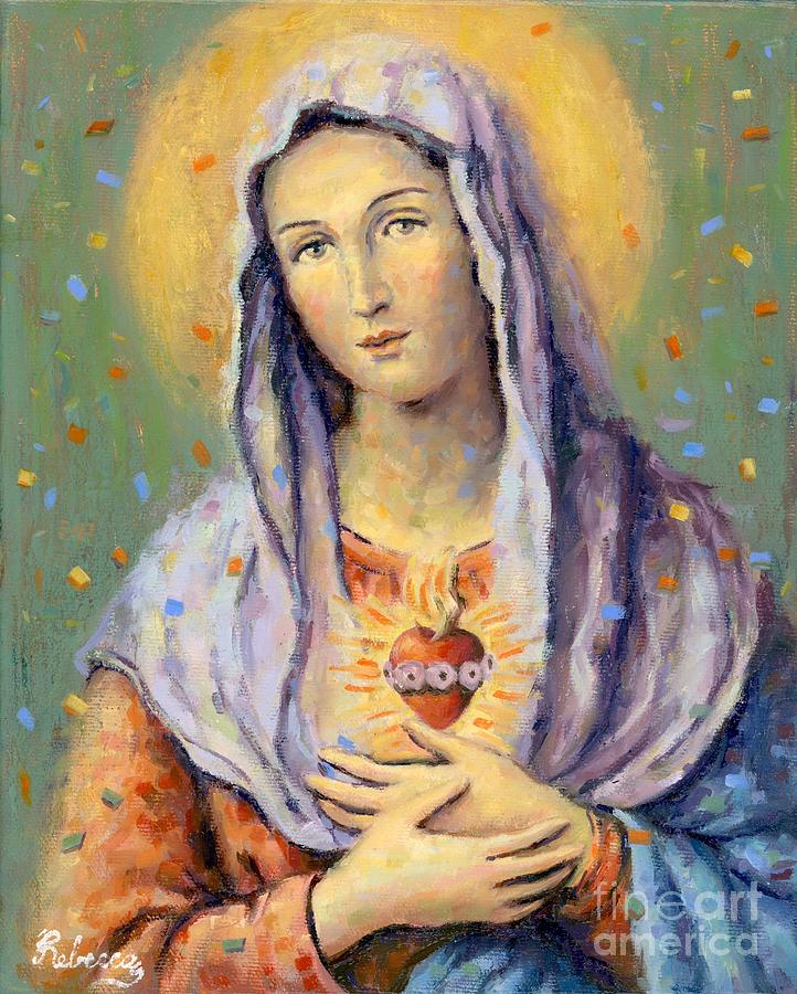 Immaculate Heart of Mary No. 4 Painting by Rebecca Mike - Fine Art America