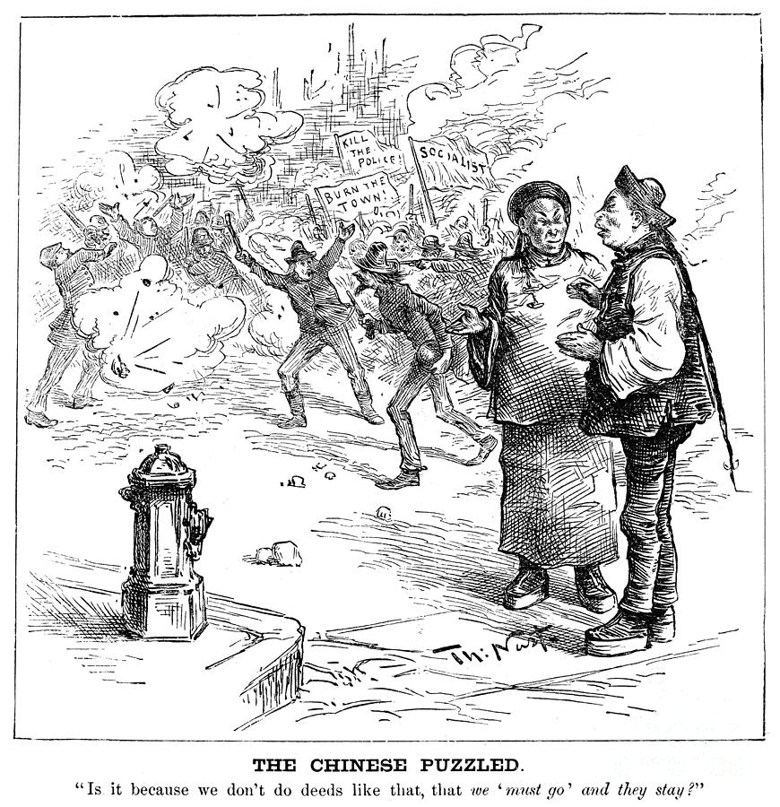 Immigrant Cartoon, 1886 Drawing by Thomas Nast