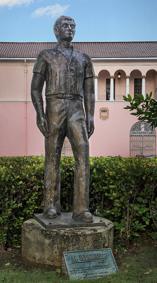 Immigrant statue San Juan Photograph by Phil Cardamone