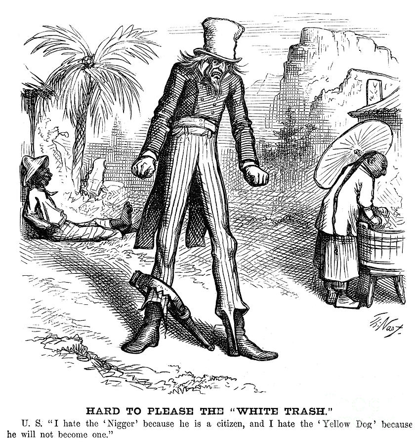 Immigration Cartoon, 1878 Drawing by Thomas Nast
