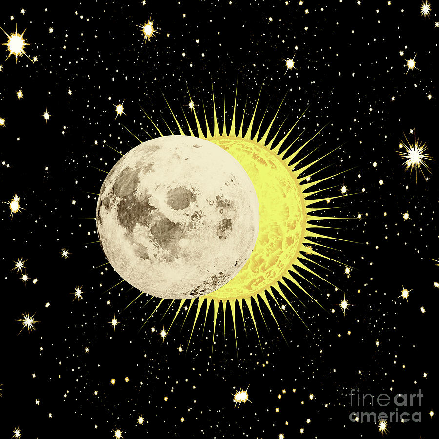 Imminent Eclipse Sun Moon & Stars Space Astronomy Cosmos Solar Lunar