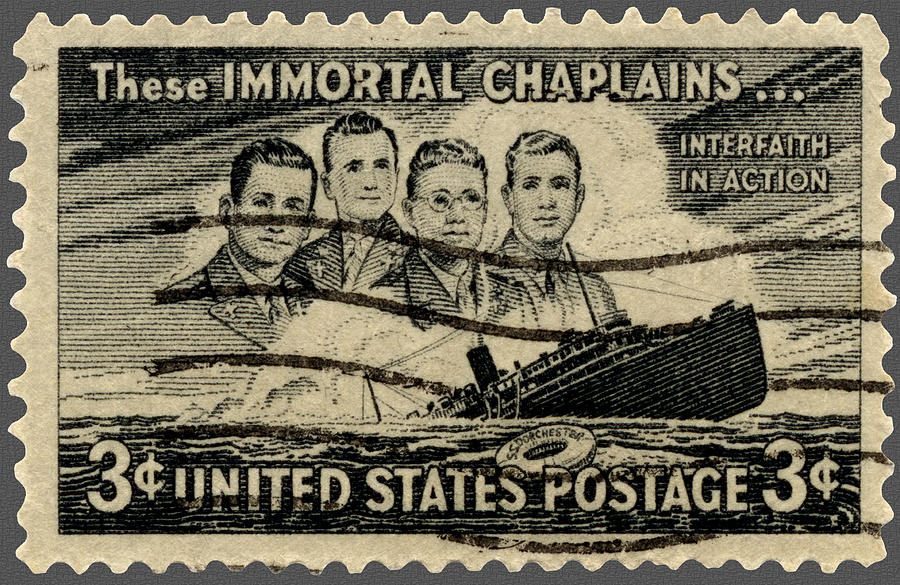 Immortal Chaplains Postage Stamp Photograph by Phil Cardamone
