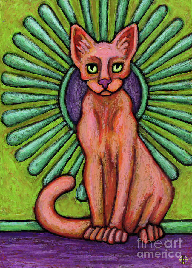 Imogen. The Hauz Katz. Cat Portrait Painting Series. Painting by Amy E Fraser