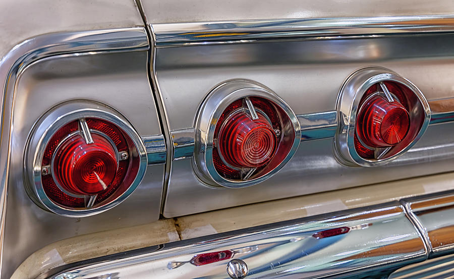 Impala Tail Lights Photograph by Debby Richards