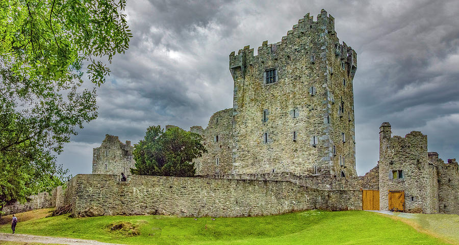 Impending Storm at Ross Castle, Killarney Photograph by Marcy Wielfaert