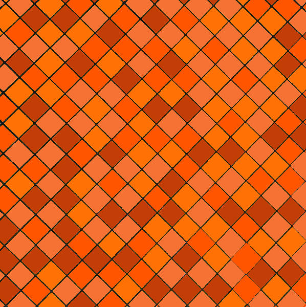 Pattern Digital Art - Imperfect Charme - Orange by Tina Trojca