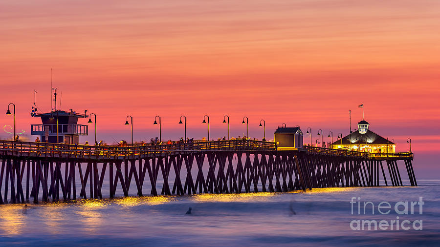 Imperial Beach Pier Sunset Photograph by Sam Antonio