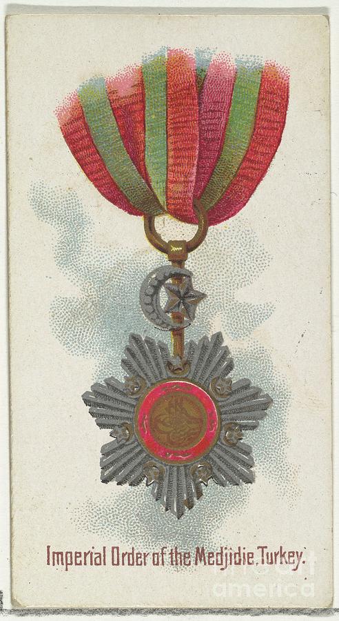 Vintage Painting - Imperial Order of the Medjidie, Turkey, from the Worlds Decorations series N30 for Allen and Ginter by Shop Ability
