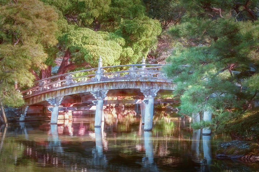 Imperial Palace Garden Bridge Kyoto Japan II Photograph