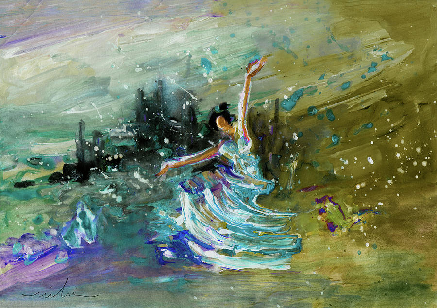 Impression Of Flamenco 02 Painting by Miki De Goodaboom