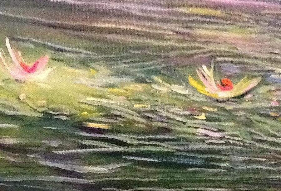 Impression Waterlilies Painting by Julie TuckerDemps