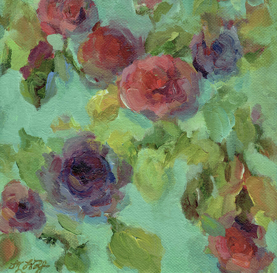 Impressionist Floral  Painting by Mary Wolf