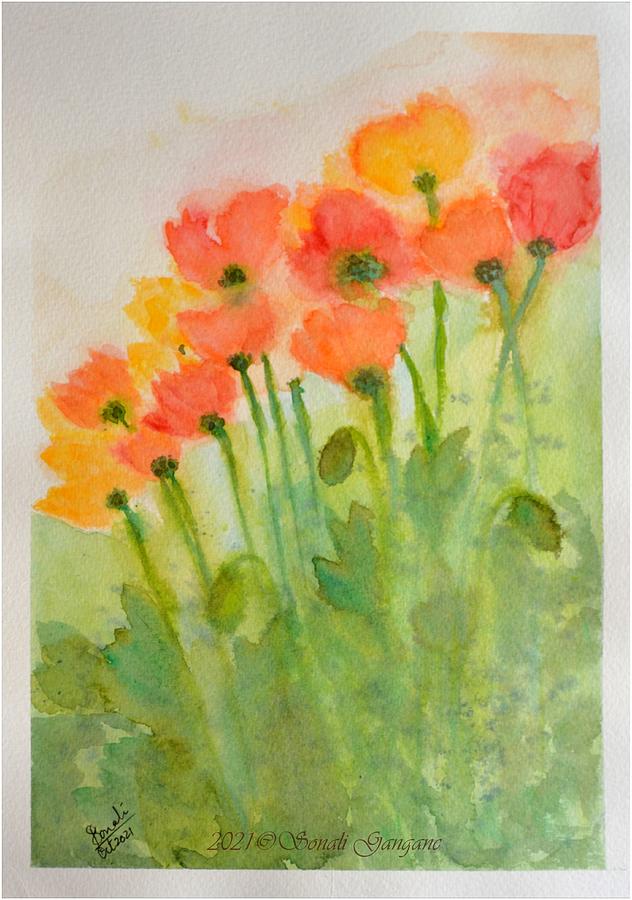 Impressionist Flowers Painting by Sonali Gangane