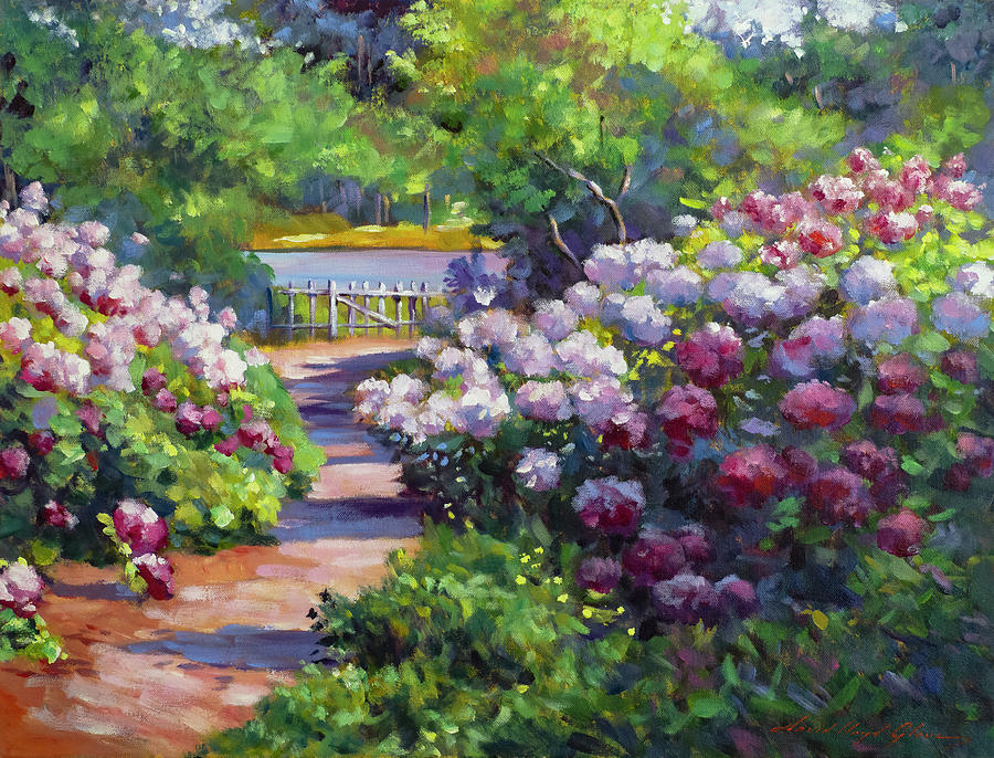  Impressionist Garden Painting by David Lloyd Glover