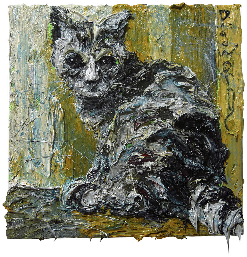 cat impressionist painting